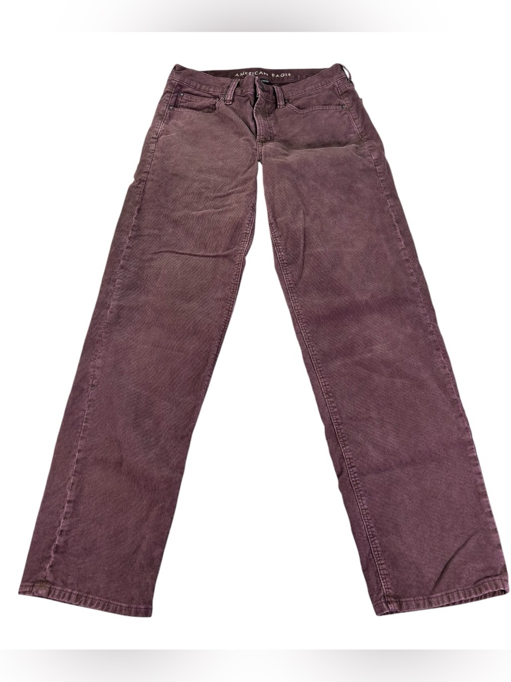 American Eagle AE ’90s Straight Corduroy Pants Women’s 6 Burgundy High Rise